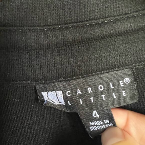 Carole Little Black Sheath Midi Dress with Notched Collar - Picture 11 of 12